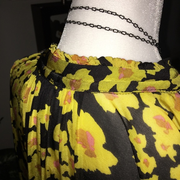FREE PEOPLE NWT AUTHENTIC BLACK & YELLOW FLORAL TUNIC/DRESS - Picture 11 of 17